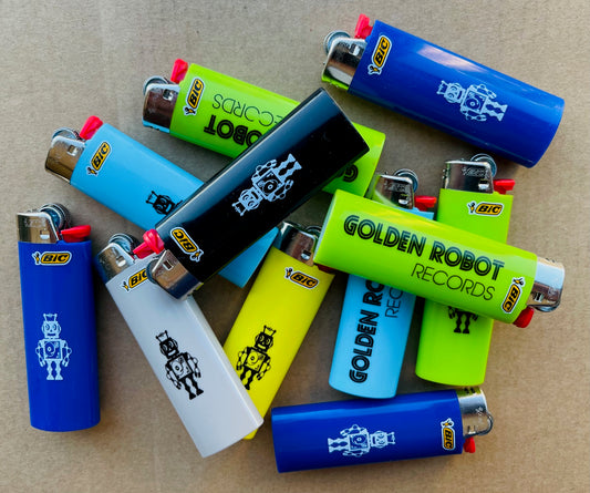 Robot Designs - Limited Edition Bic Lighters - (5 Pack of assorted colours)