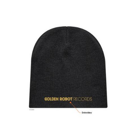 Robot Designs - Charcoal Beanie with Gold Logo (2021 Design)