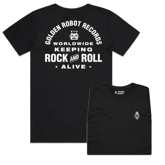 Robot Designs - 'Keeping Rock & Roll Alive' Crew Neck Tee (2018 Design)
