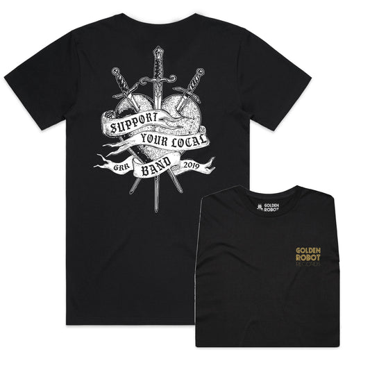 Robot Designs - 'Support Your Local Band' Crew Neck Tee (2015 Design)