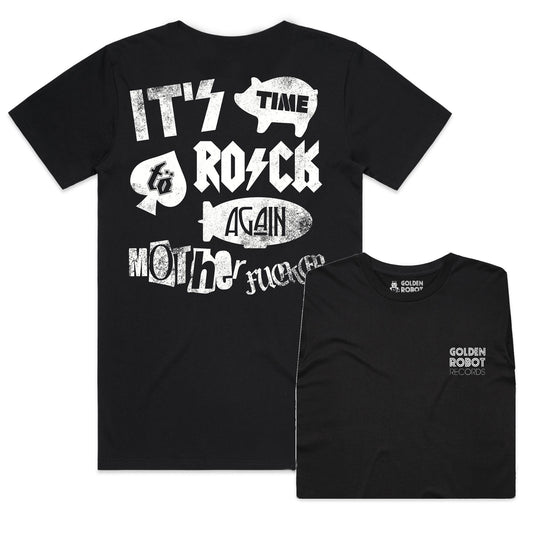 Robot Designs - It's Time to Rock Again Crew Neck Tee (2017 Design)