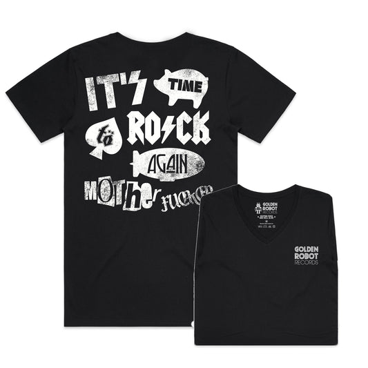 Robot Designs - It's Time to Rock Again Crew Neck Tee (2017 Design)