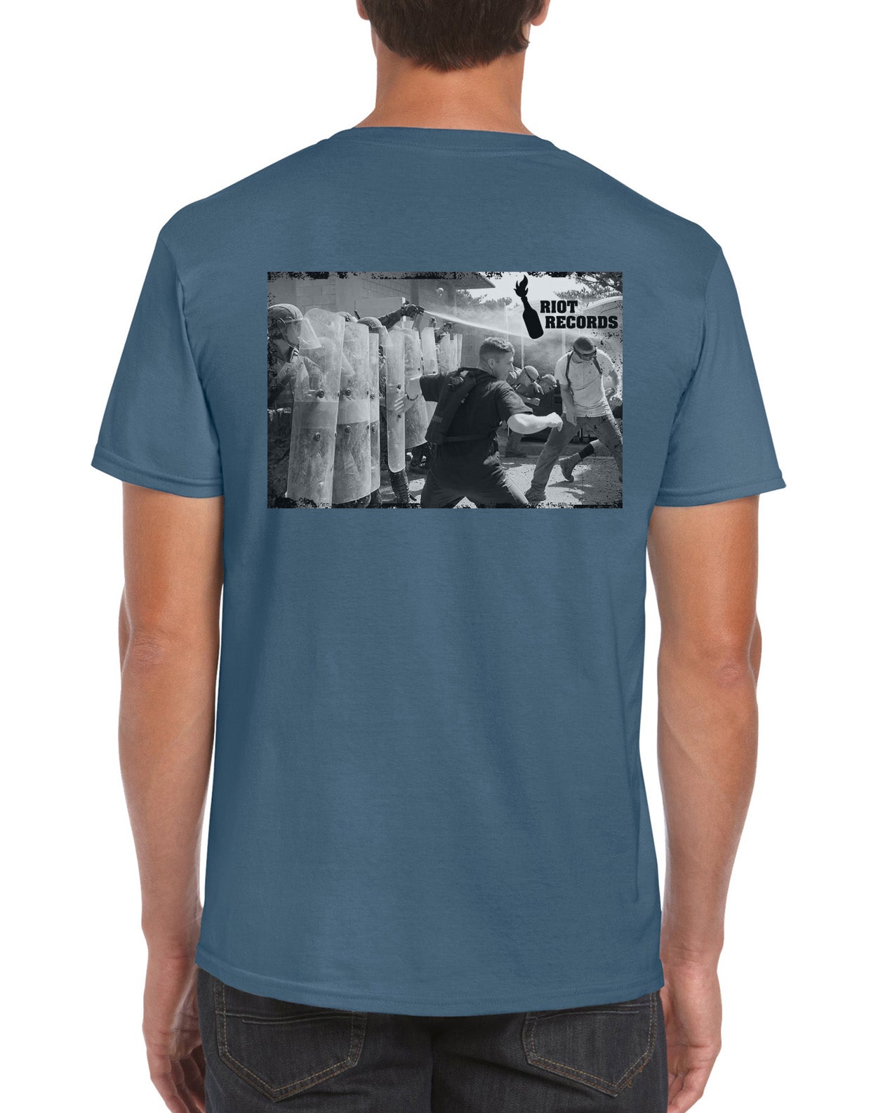 Robot Designs - Riot Records Crew Neck Tee (2020 Design)